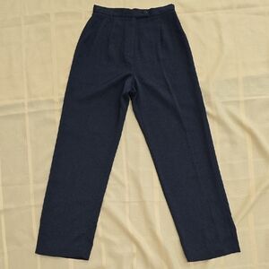 Style & Co. Dark Navy Pleated Straight-Leg Dress Pants
